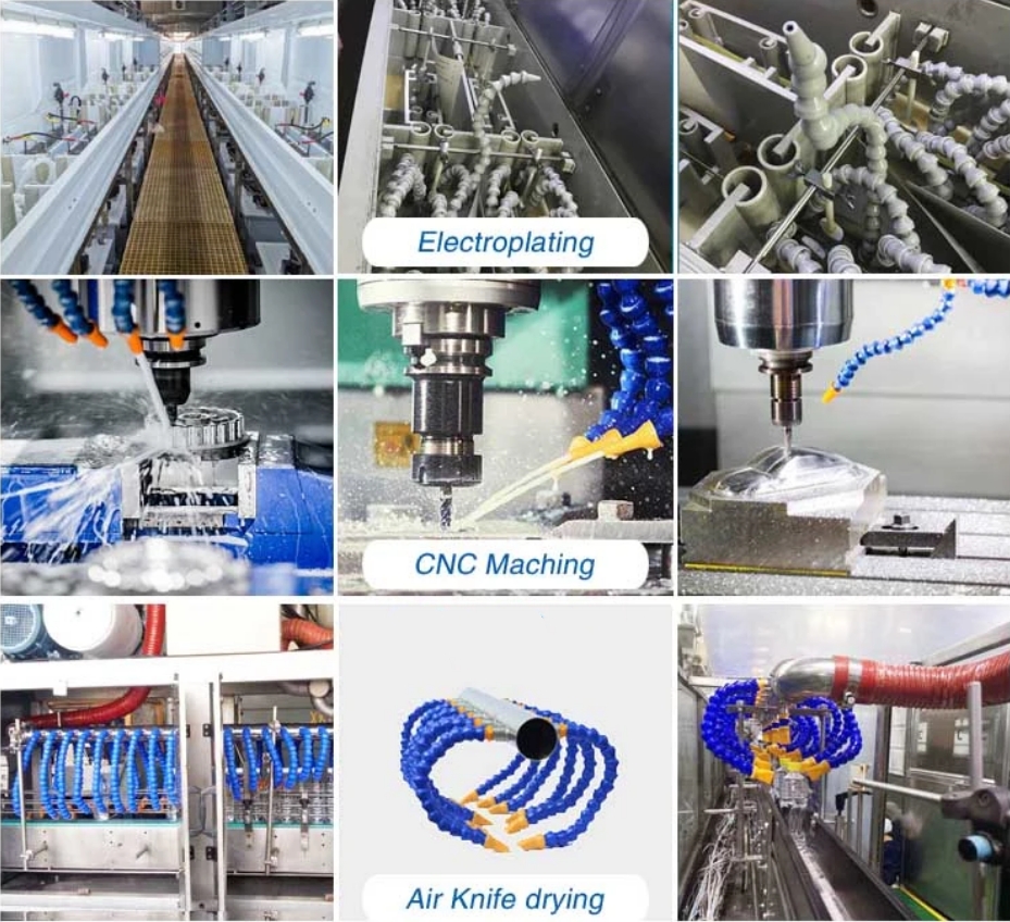 Flexible Collapsible Machinery Accessories Plastic Cooling Pipe