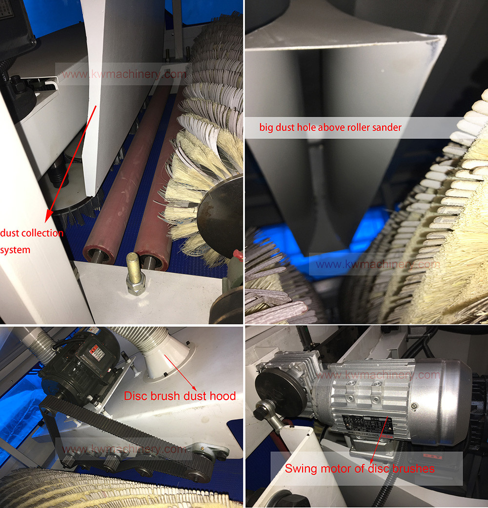 KC1000-2YP-4R 18 discs sanding brush 4 long sanding roller sanding machine