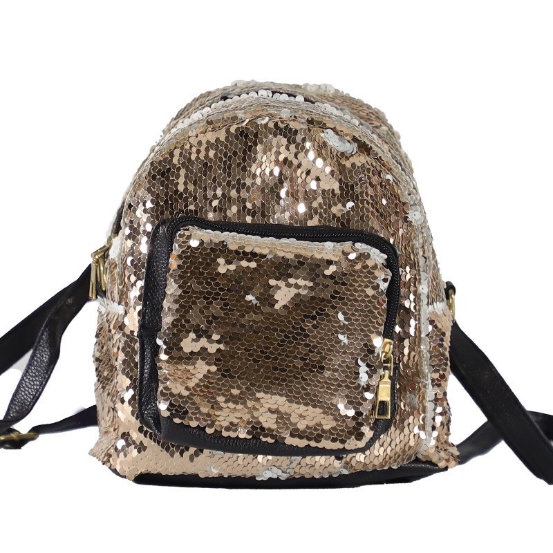 Custom Photo Glitter Sequin Backpack Trendy Travel Backpack For Sublimation Printing