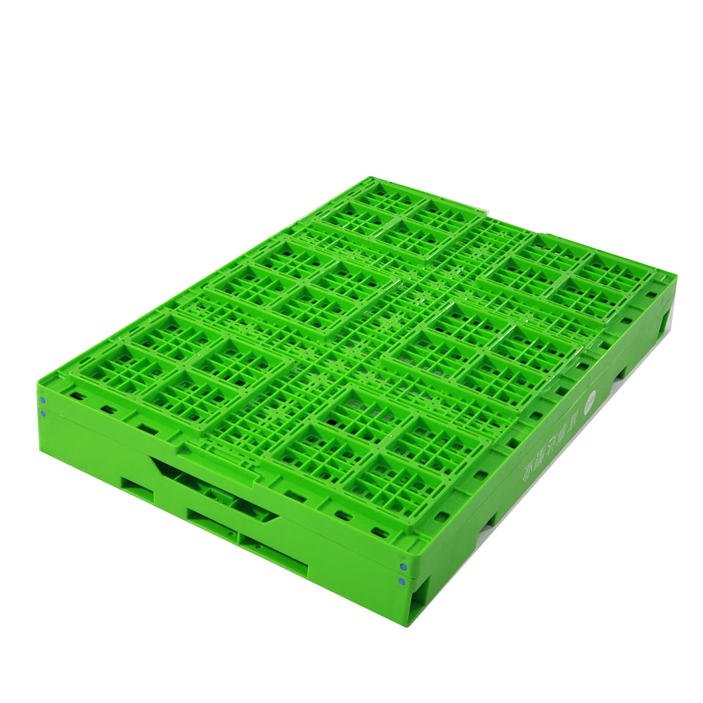600x400x255mm Plastic Folding Box Pallet Optimal Air Circulation Fruits Organizer