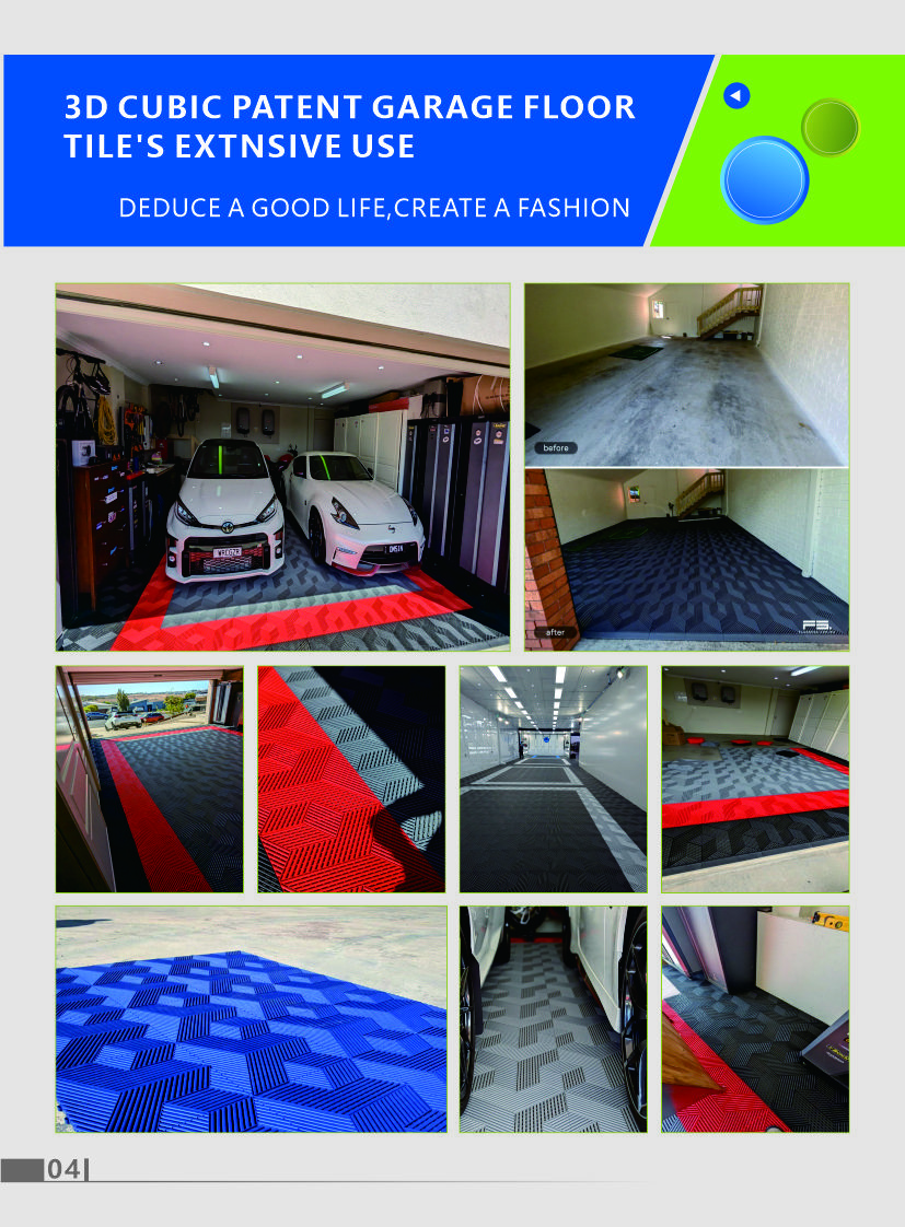 Waterproof Outdoor Interlocking Garage Flooring Coverage Area Of 6.25 Tiles 1 Square Meter