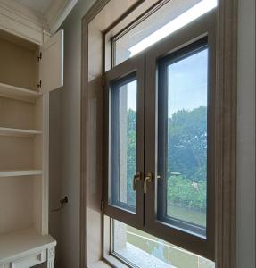 China Double Glazed Aluminum Swing Window Customized Swing Glass Window wholesale