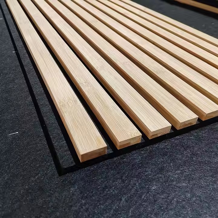 Wood Veneer Finish Sound Insulation Interior New Design Board Slats Wall Panelling Acoustic Panels