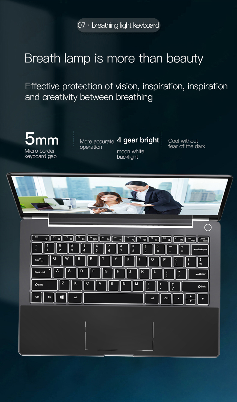 720p Camera Slim Bezel Laptop Core I7 10510U CPU 16G RAM 1TB SSD