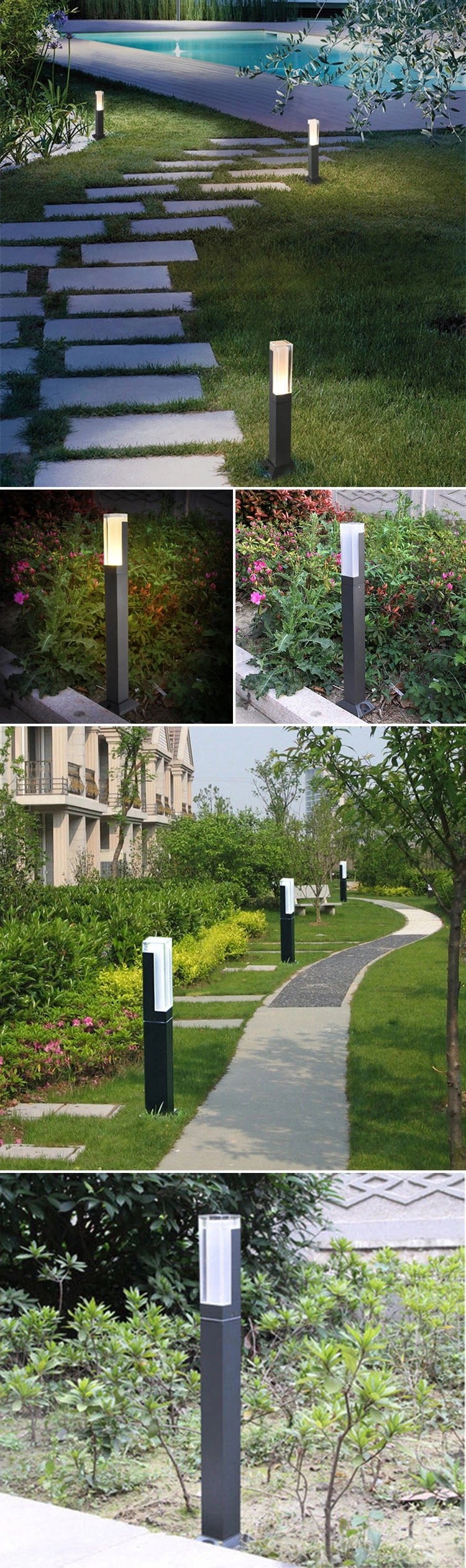 Acrylic Square LED Outdoor Lights Waterproof Modern Design For Corridor Garden