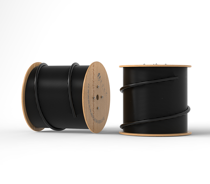 FTTH Waterproof Cable 2-core B6a2 Tight Sleeve Indoor Optical Cable with Hybrid Cable
