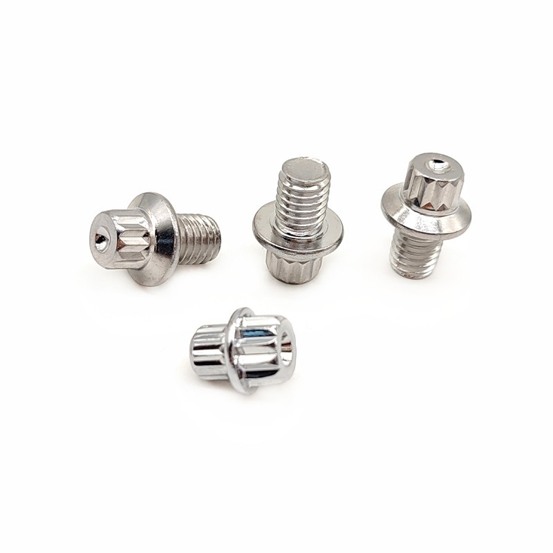 Chrome Plated Decorative Stainless Steel Security Screws Aluminum Alloy Pedal Nail