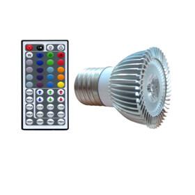 China Aluminium 3W RGB led spotlight remote controller E27 base wholesale
