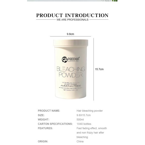 Anti - allergic Hair Bleaching Powder Safe & Versatile Solution for Diverse Lightening Effects Effortless Application Lasting Results Gentle on All