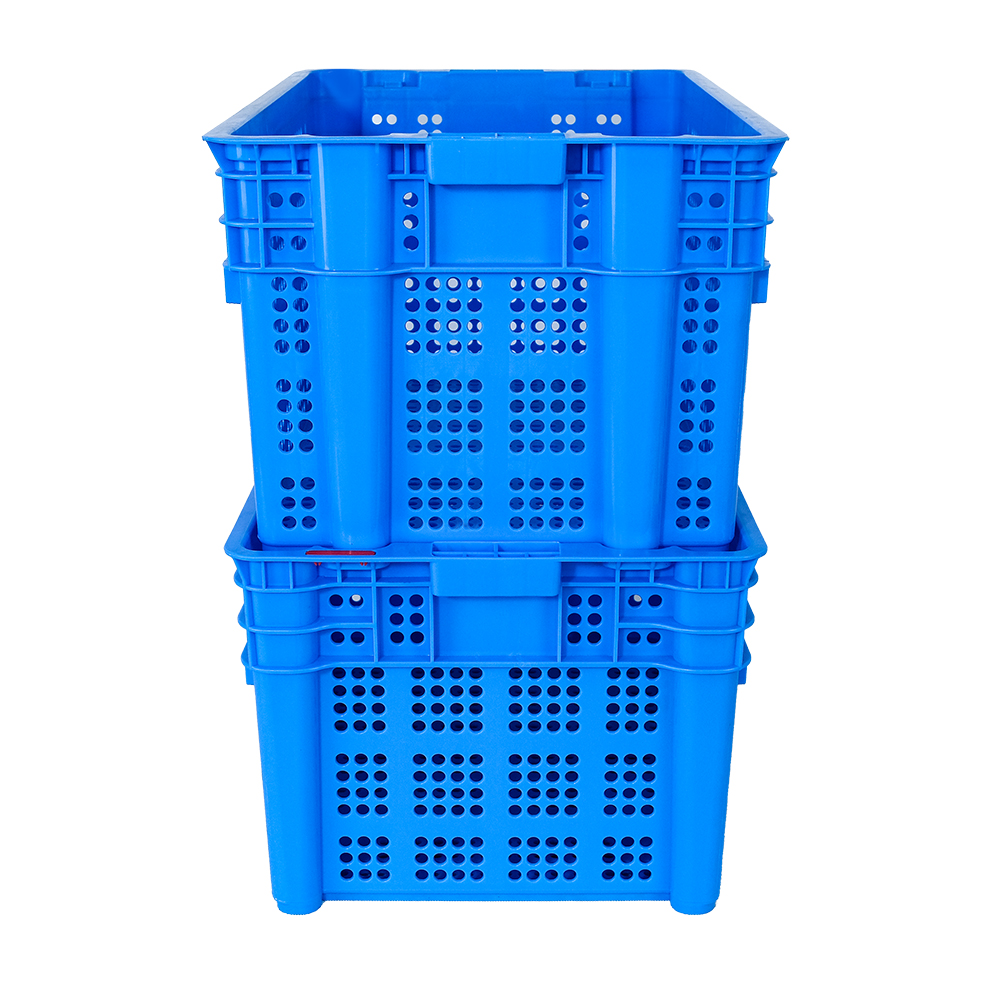 Mesh Style Dislocation Storage Plastic Moving Crate for Fruit in Customized Color