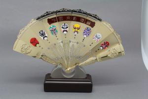 China Customised Metal Gold Silver Metal Folding Hand Fan  Prize Chinese Traditonal Souvenir Support on sale
