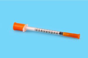 China Plastic Sterile Medical Disposable Insulin Syringe With Needle 0.3ml wholesale