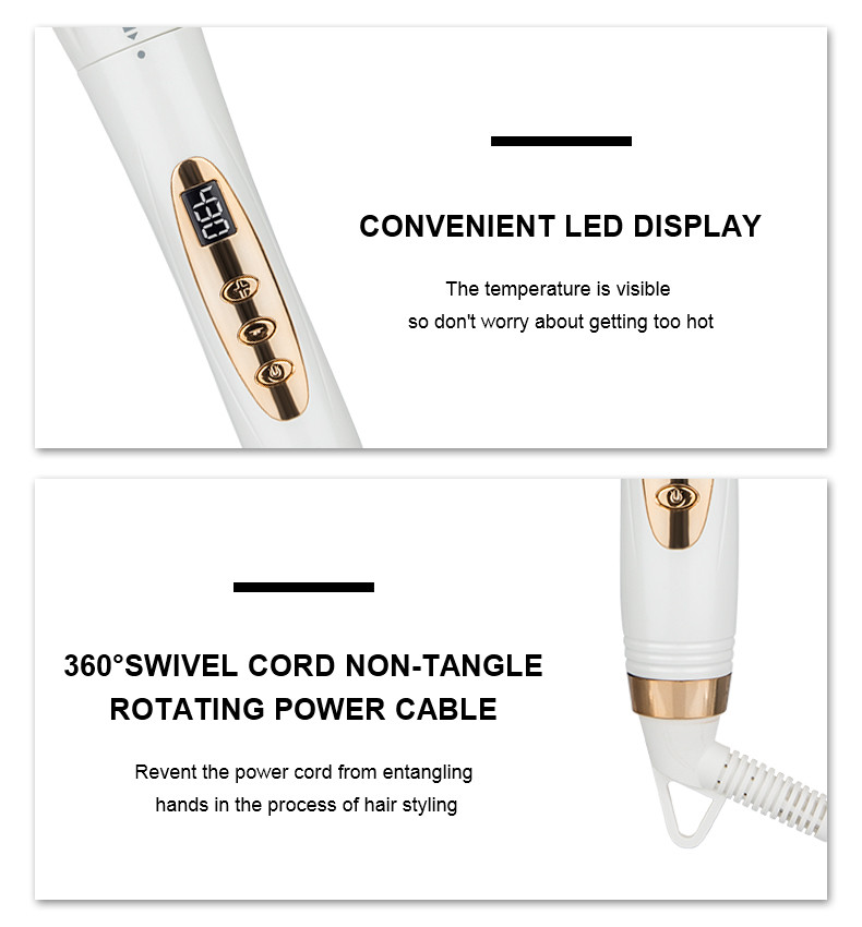 Household 5 In 1 Curling Iron Set With 5 Interchangeable Ceramic Barrels