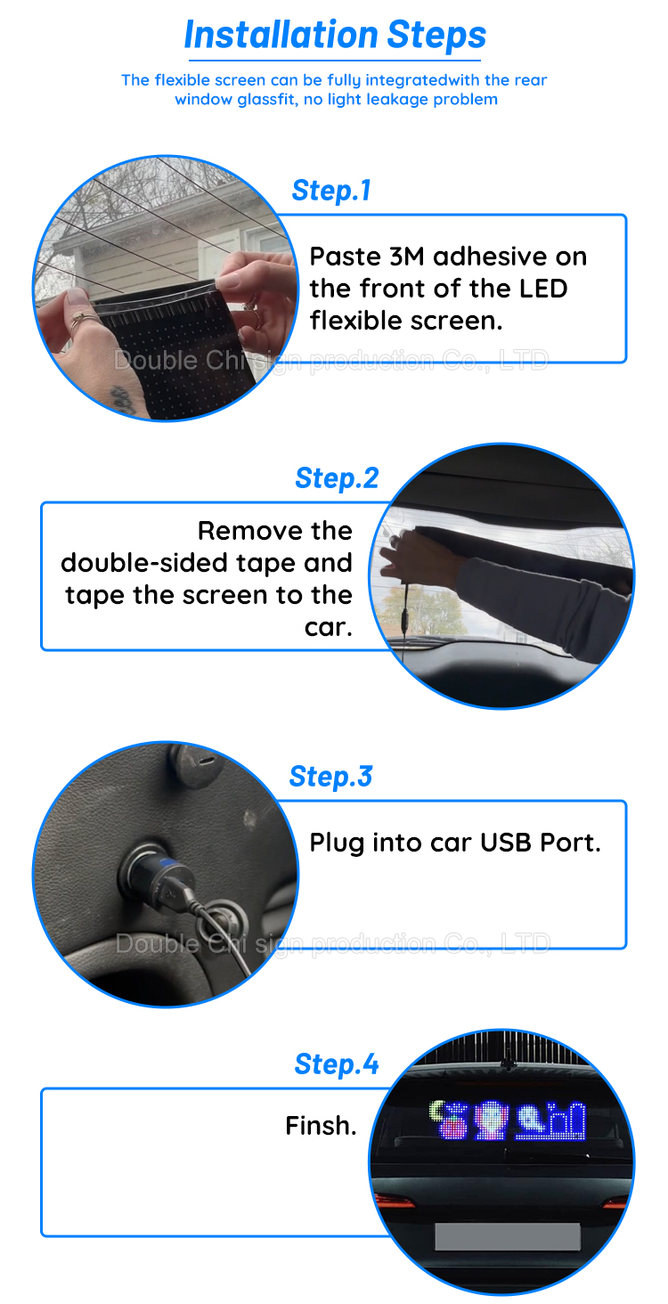 LED Car Sign Board Indoor LED Digital Signage for Advertising Publish Smart App Control