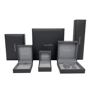 China Black PU Luxury Jewelry Packaging Boxes wholesale