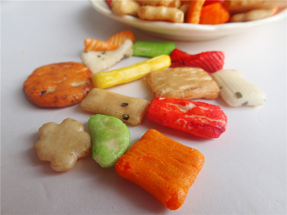 Crunchy Oriental Rice Cracker Mix Palm Oil Healthy Grain Snacks