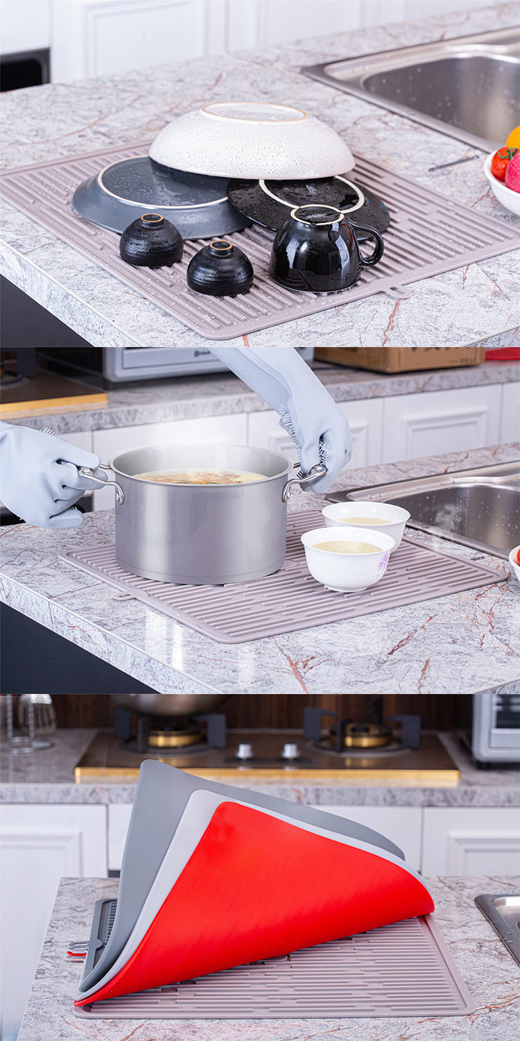 OEM Multifunctional Silicone Kitchenware Silicone Drying Mat