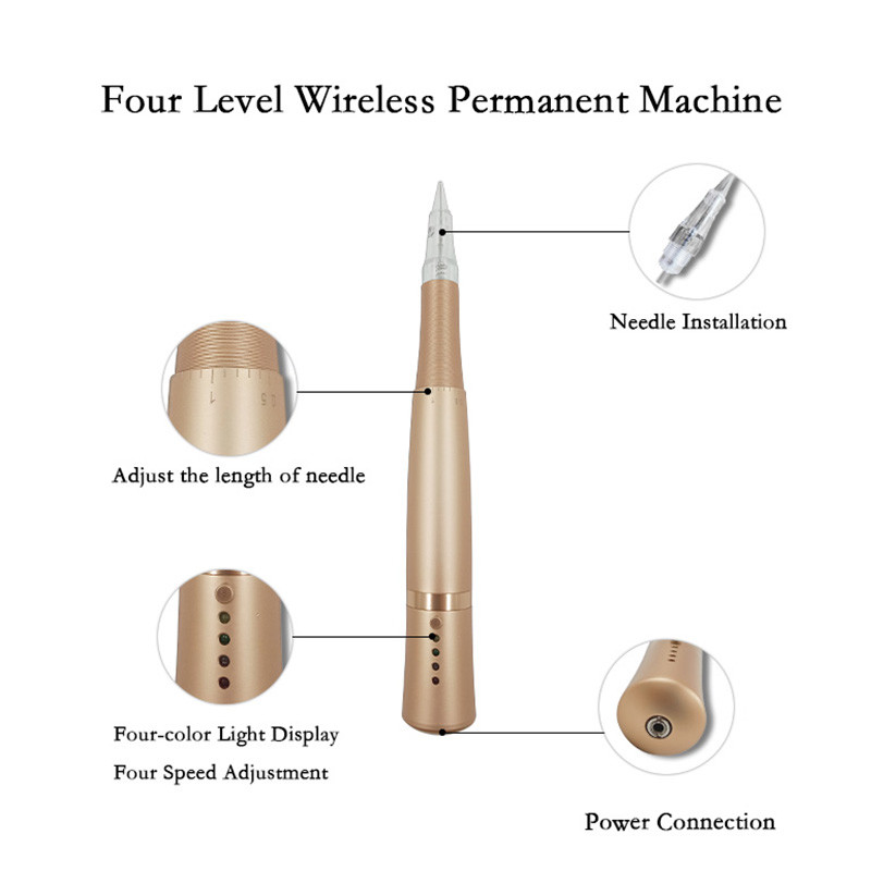 4 Speed Levels Permanent Makeup Machine Cartridge Needle For Eyebrow Lip Tattoo