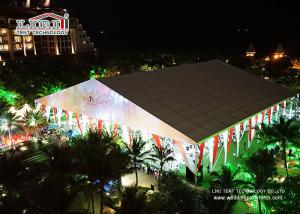 China White Outdoor Luxury Wedding Tents Aluminum With Air Conditioner wholesale