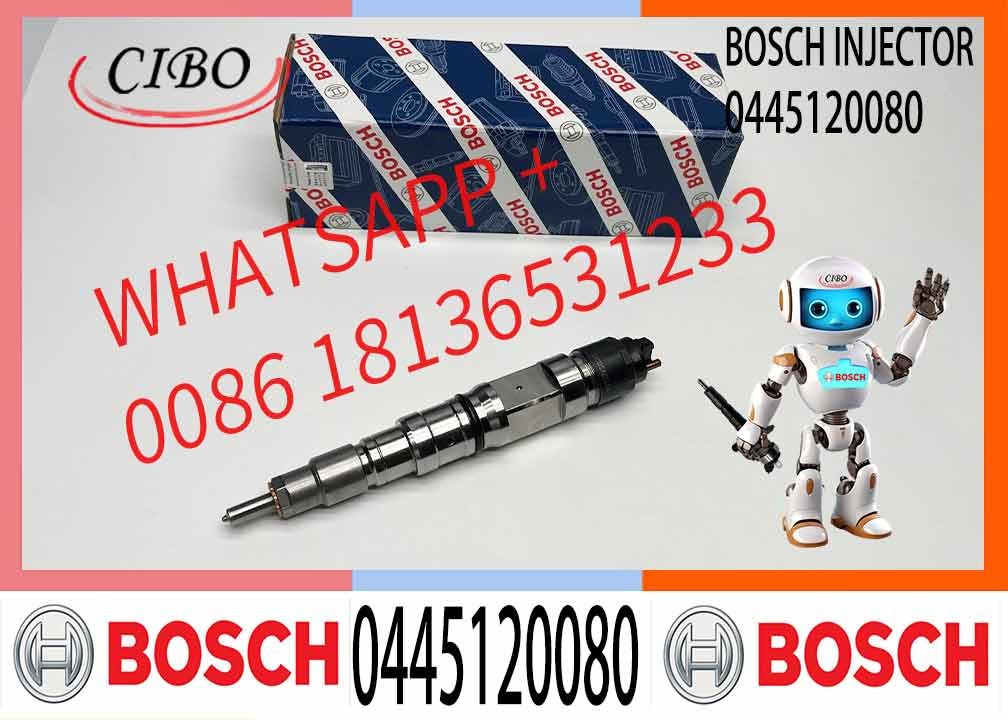 New Diesel 0445120080 Injector Diesel common rail Fuel Injector 0445120080 for Dx225 Excavator Diesel Engine