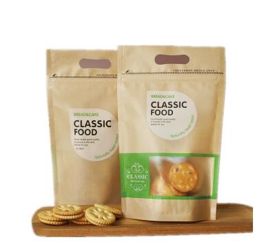 Resealable Custom Printing Made Stand Up Kraft Paper Bags With k For Coffee Packaging