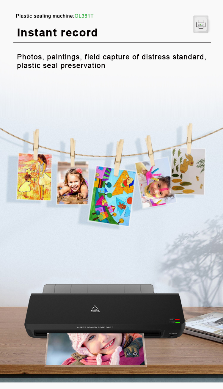 230V Type Home Office 2 Roller Quick Warm Up Hot Press A4 Paper Photo Laminating Machine