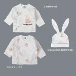100 Cotton Romper Full Month New Born Baby Clothing Gift Set Organic Newborn Boy