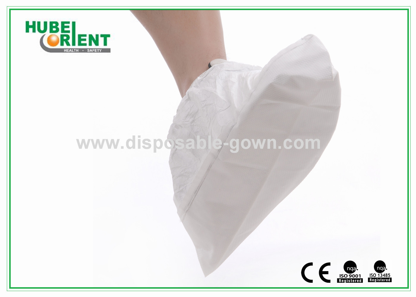 Durable White Tyvek Disposable Shoe Cover , Shoe Protection Booties