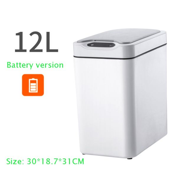 12Ltr Custom Trash Can Automatic Charging Intelligent Induction Garbage Can