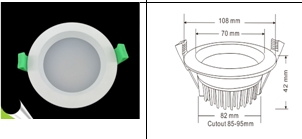 13W SAA C-tick approved LED downlight