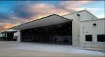 Customizable Commercial Steel Frame Building Metal Hangar Building With Sliding