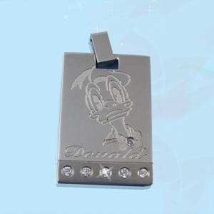 China 316L Stainless Steel Rectangle Square Shaped Necklace Pendant LPS0117 wholesale