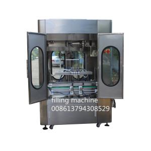 China 0.8MPa 1000ml 4 Head Self Flow Bottle Filling Line wholesale