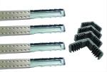 Double glass plastic connector for aluminum spacer bar