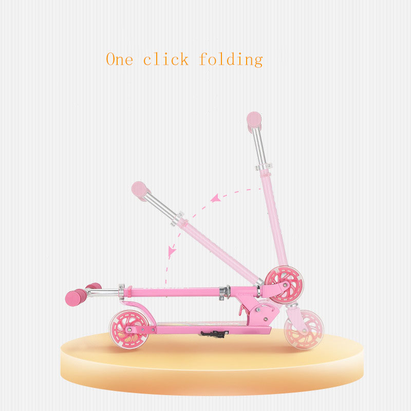 2-4 Years Age Range Children's Scooter Foldable Flash Manpower Training Balance Bike