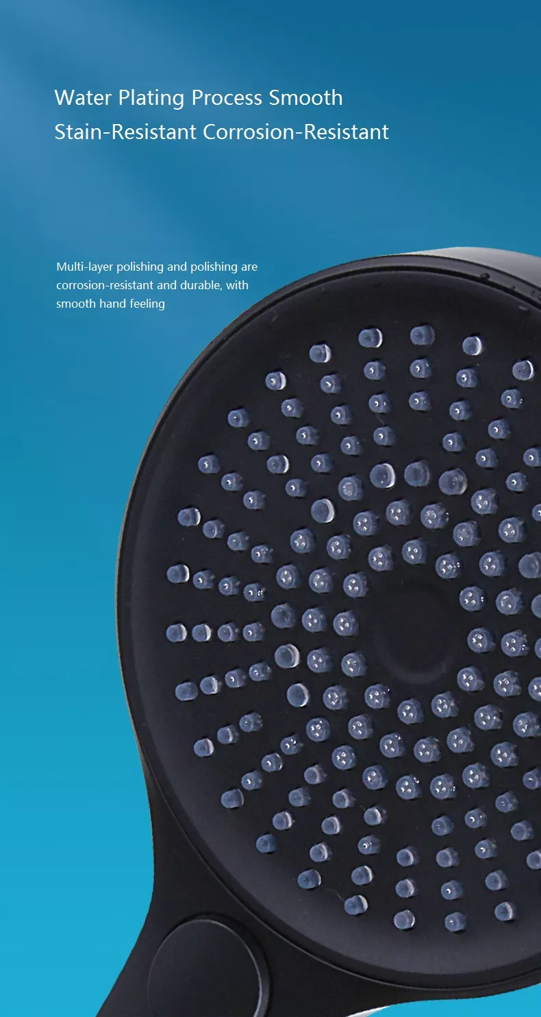 Polished High Pressure Water Saving ABS Plastic Surface Shower Head For Bathroom Accessories