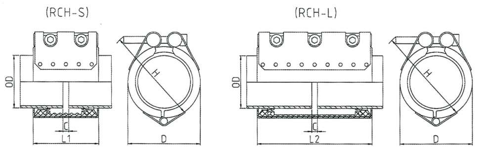 Drain Pipe Repair Clamp 1/2 Inch Pressurised Ss 316 Oil Pipes Bolted Connection