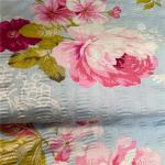 Printed Seersucker 150CM Home Textile Fabrics 45SX45S 115 Gsm Cotton Fabric