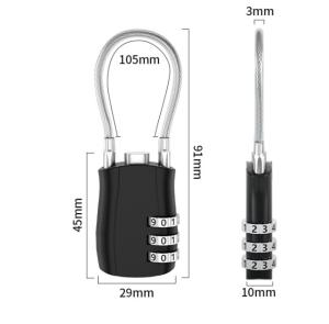China Lightweight Recognized TSA Luggage Lock Combination 30mm wholesale