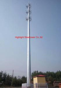 China Round Tubular Steel Transmission Tower Self Supporting Full Inspection wholesale