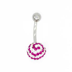 China Silver plated Healing Crystal Belly Button Rings 10mm Long Sexy wholesale