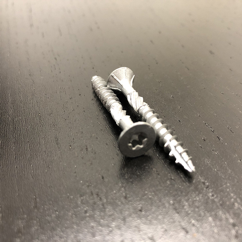 10G x 75mm Trox Drive Countersunk Head With Ribs Type 17 Slash Chipboard Screws