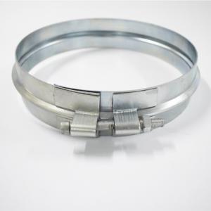 China Dust Collection Galvanized Steel Hose Clamp 150mm - 600mm Size wholesale