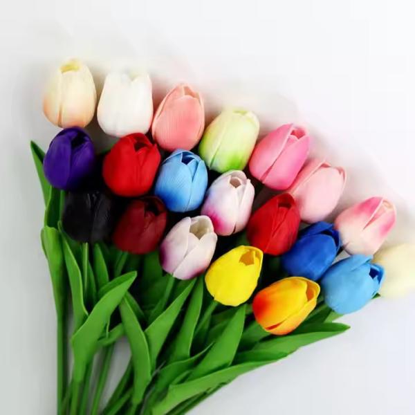 Artificial Factory Tulip Flower Wedding PU Real Touch Fake Flowers Tuliper Decor