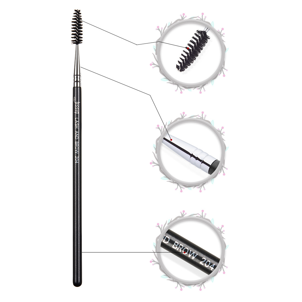 Spiral Bristled 19.5cm Synthetic Makeup Brushes Set For Lash And Brow