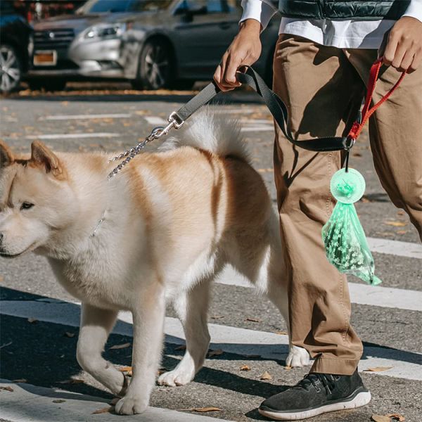 Portable Silicone Dispenser Pet Dog Waste Poop Bag Holder Carrier Accessory with Carabiner Clip for Outdoor Walking Training