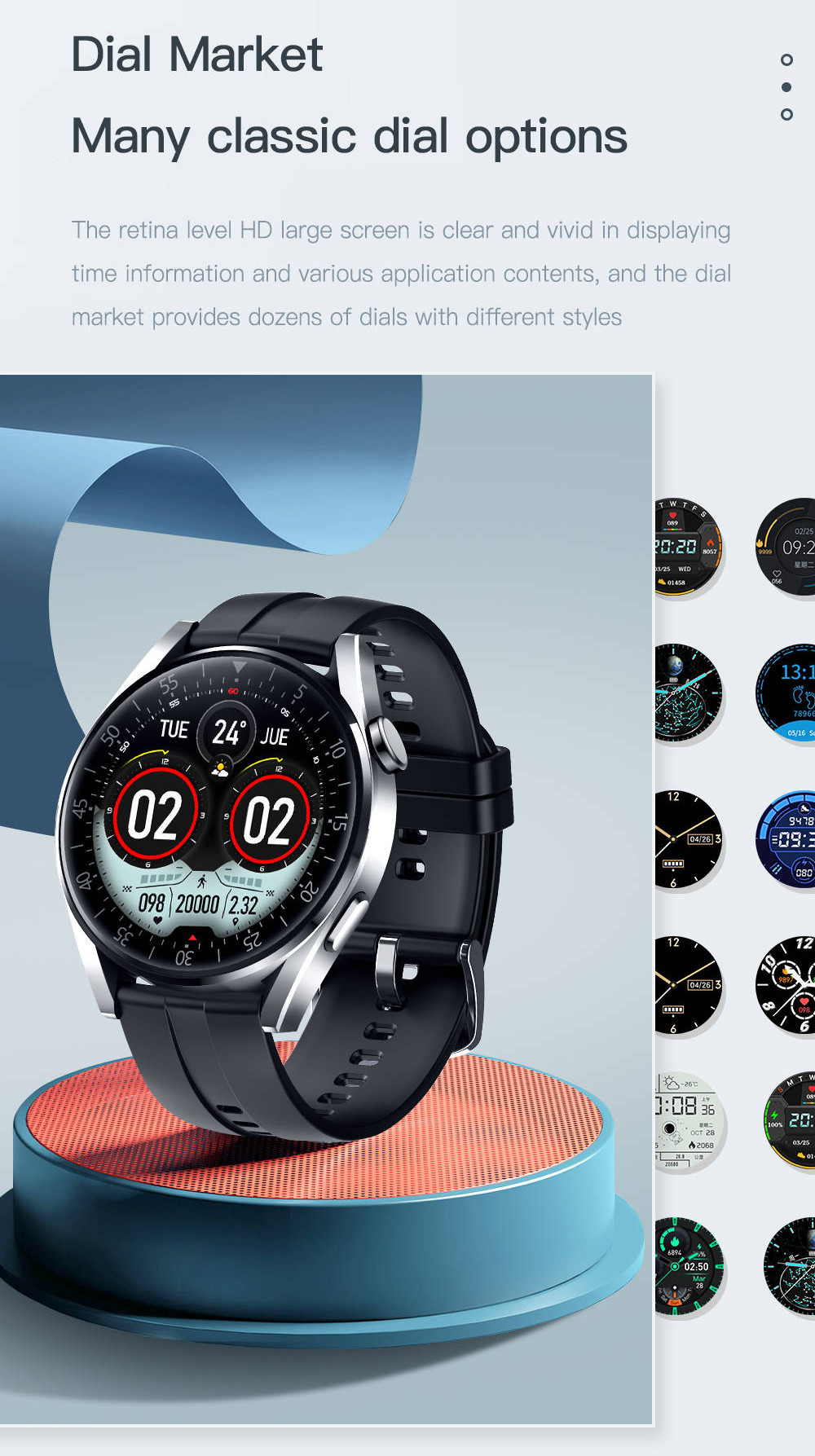 1.32 Inch Smartwatch Bluetooth IOT Devices Scan Code Pay Calling Sleeping Monitor