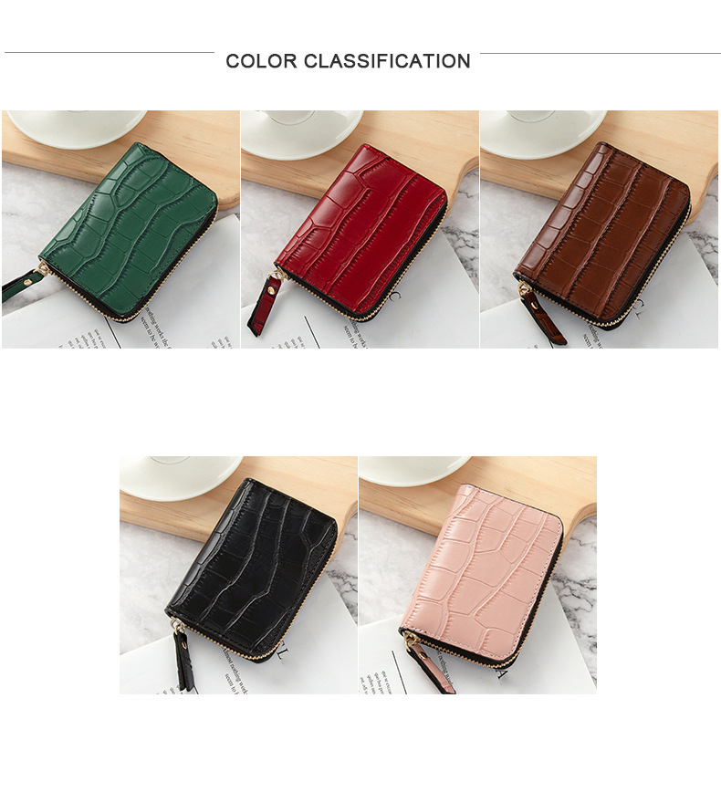 Custom Logo Avaliable Solid Color Credit Card Bag Women Small Change Purse for Fashion