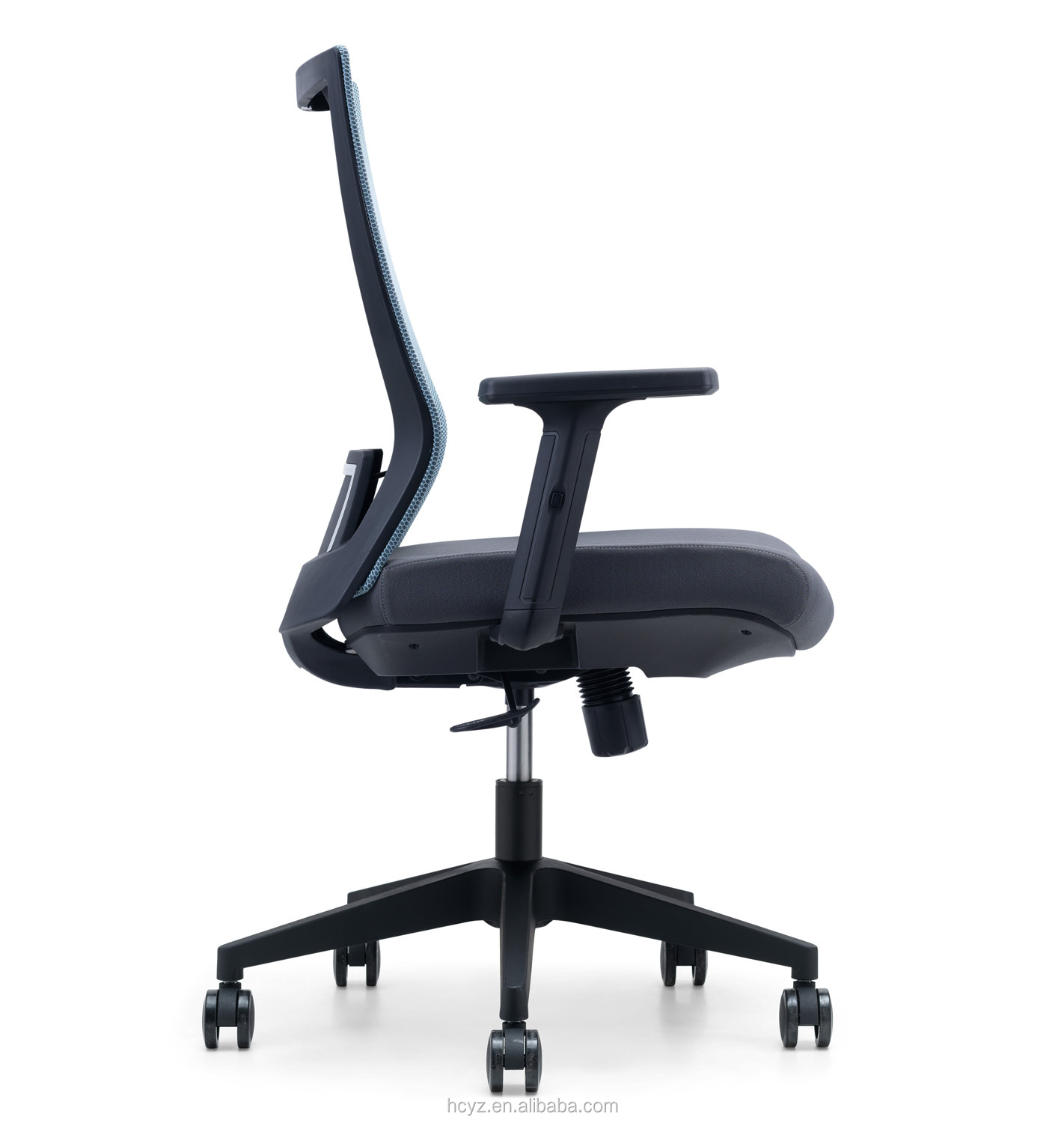 Modern Design Style Fabric Mid-back Mesh Office Executive Chair with 2D Arm Ergonomic