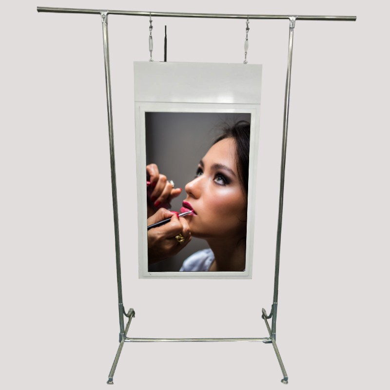 roof ceiling mount high brightness double-sided LCD 50" 49" inch digital advertising display totem with USB port